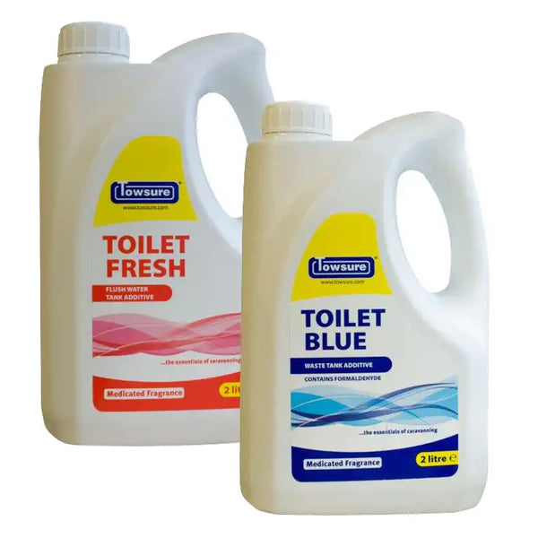 Towsure Toilet Blue & Toilet Fresh Caravan Toilet Chemicals Twin Pack