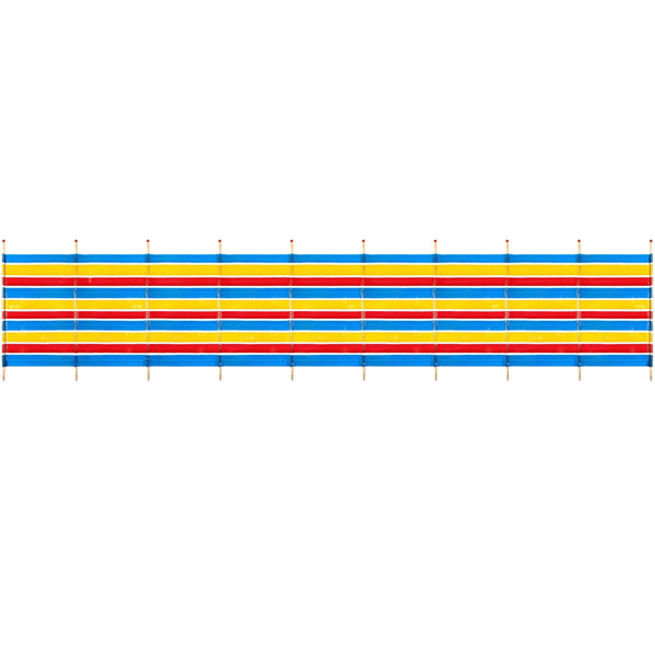 10 Pole Windbreak Tall - Multi Colour