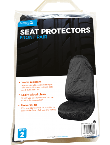 Black Standard Front Seat Protectors - Pk2