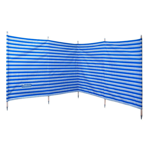 Deluxe 345cm 5 Pole Windbreak with Awning Channel Fitting - Blue