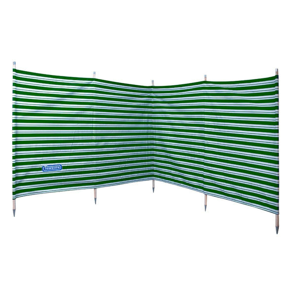 Deluxe 345cm 5 Pole Windbreak with Awning Channel Fitting - Green