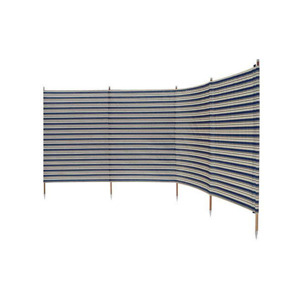 Deluxe 5 Pole Windbreak With Awning Channel Fixing - Blue