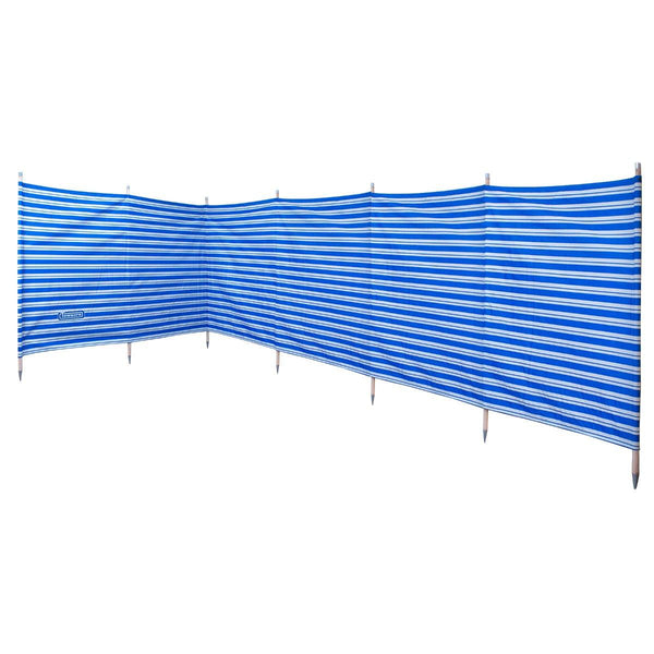 Deluxe 520cm 7 Pole Windbreak with Awning Channel Fitting - Blue