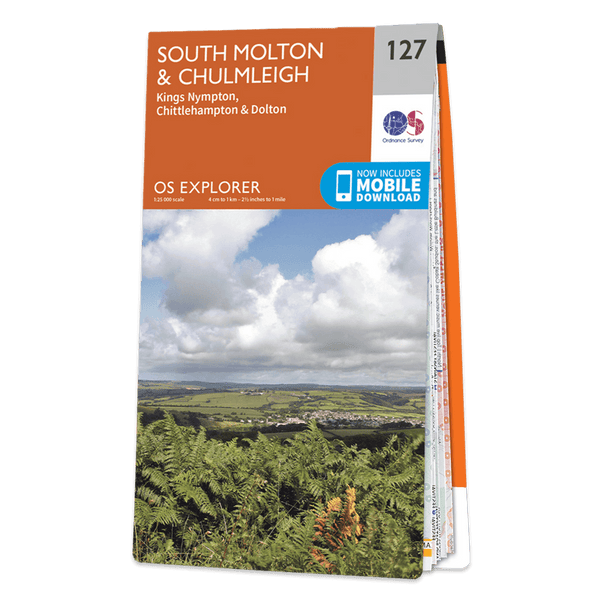 OS Explorer Map 127 - South Molton & Chulmleigh King?s Nympton Chittlehampton & Dolton