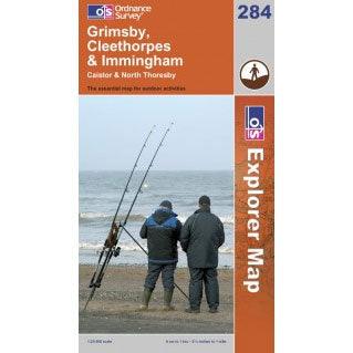 OS Explorer Map 284 - Grimsby Cleethorpes & Immingham Caistor & North Thoresby