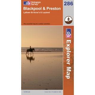OS Explorer Map 286 - Blackpool & Preston Lytham St Anne?s & Leyland