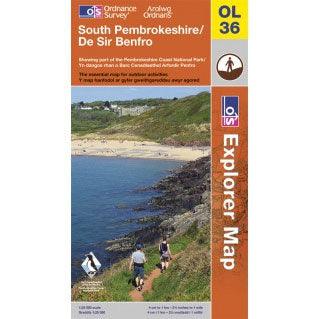 OS Explorer Map OL36 - South Pembrokeshire