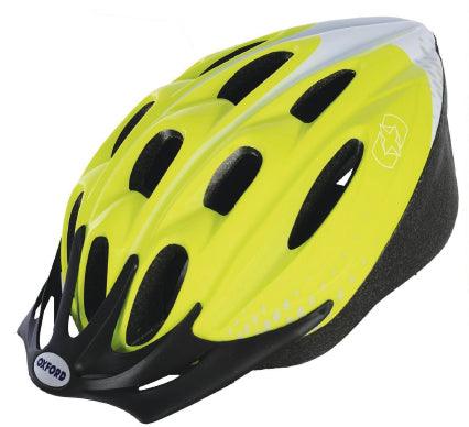 Oxford Cycle Helmet F15 Yellow/White 53-57cm