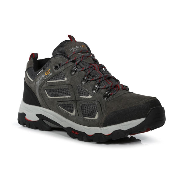 Regatta Men's Tebay Low Walking Shoes - Dark Grey/Dark Red