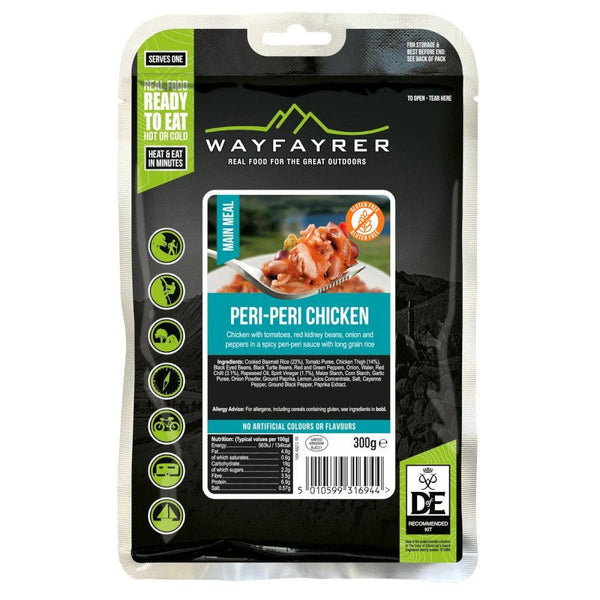 Wayfayrer Peri-Peri Chicken Gluten-Free Pre-Prepared Camping Meal 300g