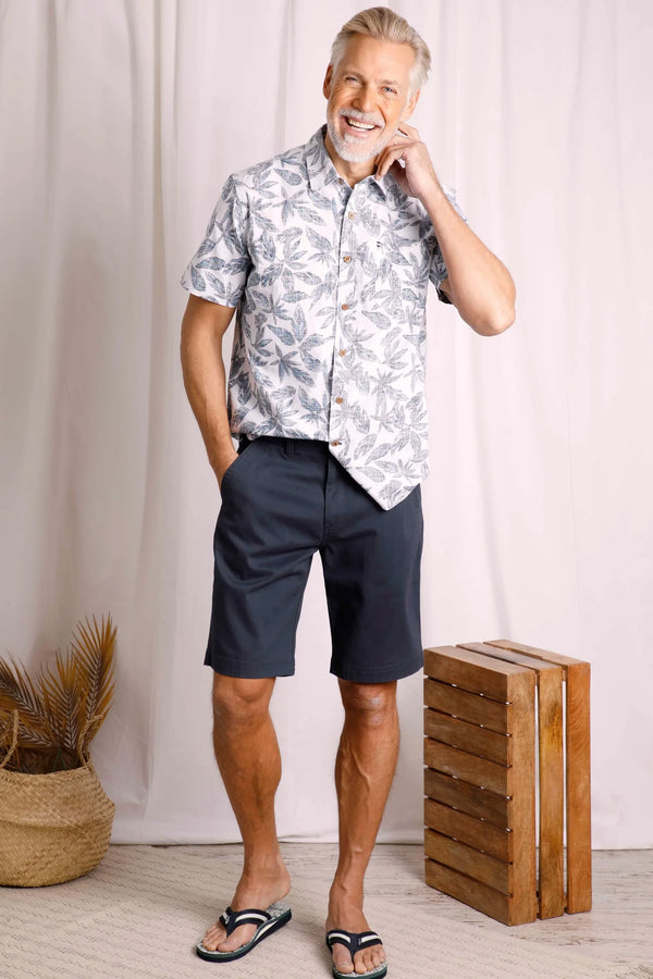 Weird Fish Men's Rayburn Flat Front Shorts - Navy