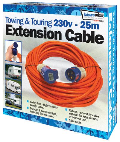 16 Amp Caravan / Camping Mains Lead - 25 Metre (2.5mm Core) - Towsure