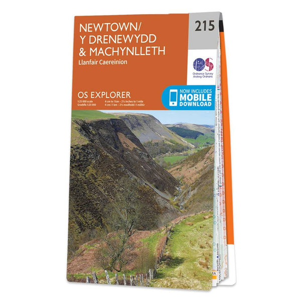 OS Explorer Map 215 - Newtown & Machynlleth Llanfair Caereinion