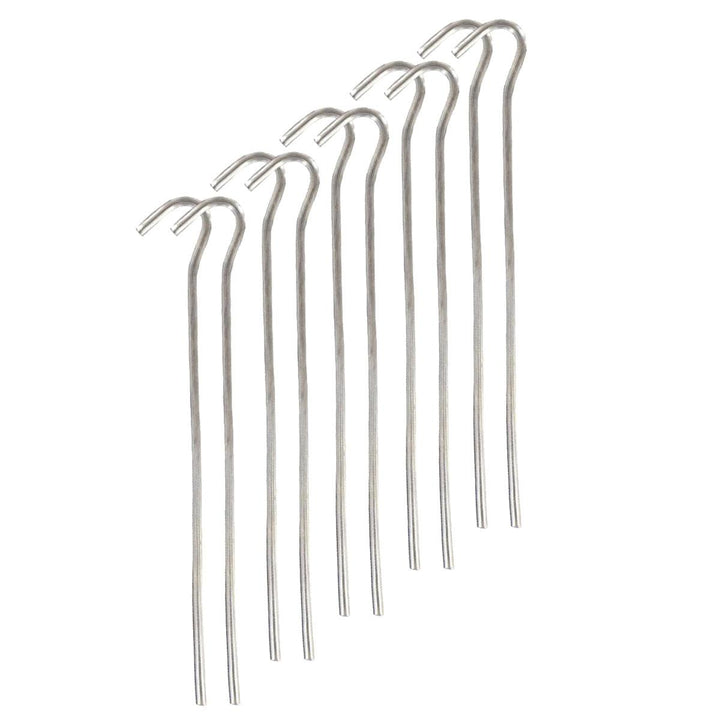 Pack of 10 Steel Wire Tent Pegs - Love Mud Brand