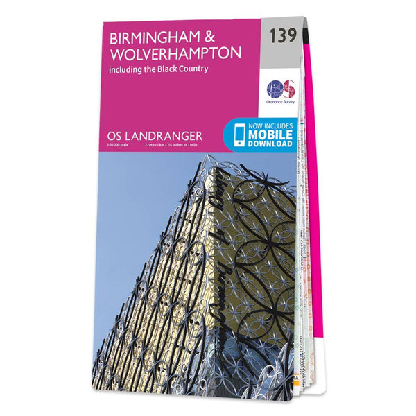 OS Landranger Map 139 Birmingham & Wolverhampton including The Black Country including The Black Country