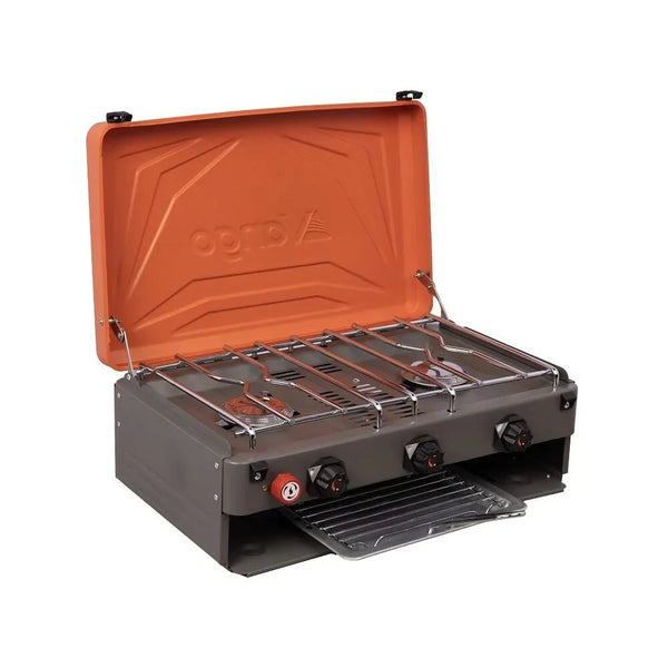 Vango Magma Camping Gas Cooker - Double Burner With Grill