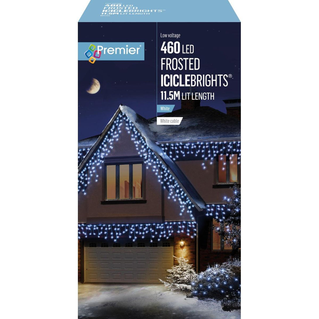 460 LED Christmas IcicleBrights Lights - Cool White String Lights