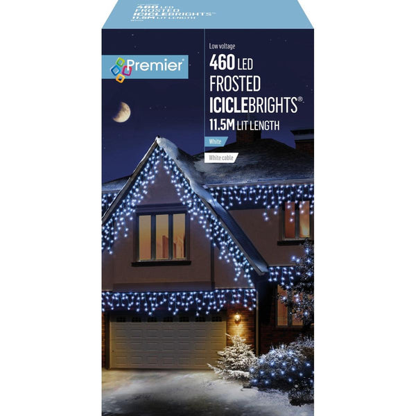 460 LED Christmas IcicleBrights Lights - Cool White String Lights