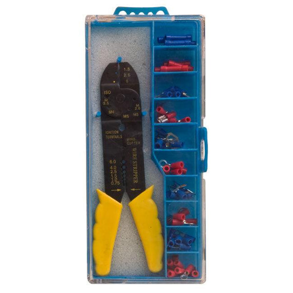 60 Piece Assorted Crimp Terminal and Crimping Tool Kit