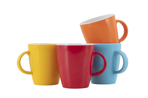 Gimex Colour Line Melamine Mug 380ml - Rainbow - Set of 4