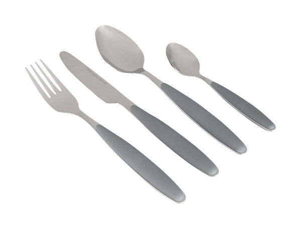 Gimex Premium Stainless Steel Soft Touch Cutlery Set - Grey 16 Piece Set