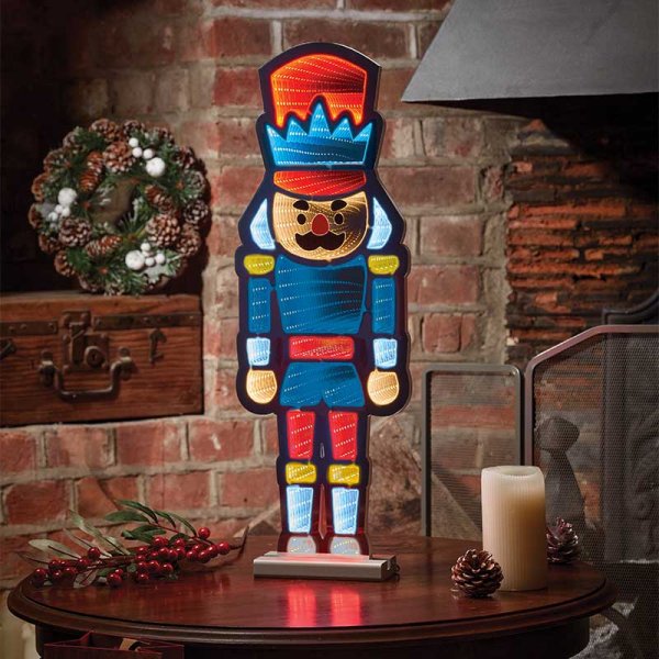 Three Kings Nutcracker Infinity Illuminated Decoration -  60cm