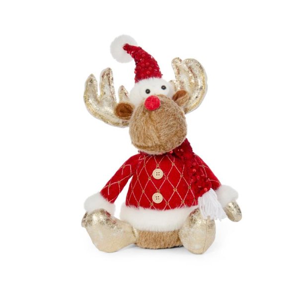 Three Kings Golden Prancer Christmas Reindeer Plush - 35cm