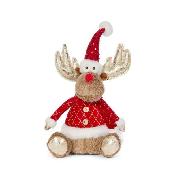 Three Kings Golden Dancer Christmas Plush Reindeeer - 45cm