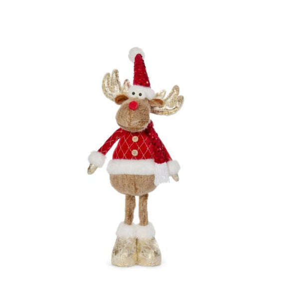 Three Kings Golden Blitzen Christmas Reindeer Plush - 58cm