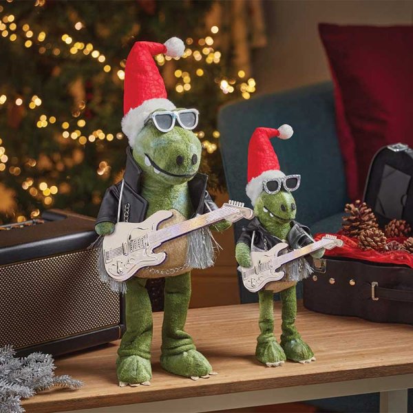 Three Kings Green Dino Rock Christmas Plush 35cm