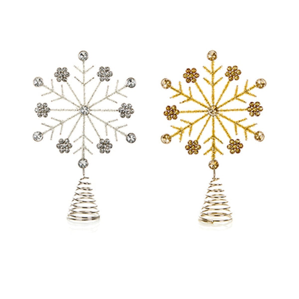 Christmas Beaded Jewelled Snowflake Tree Topper - 1 of 2 Assorted