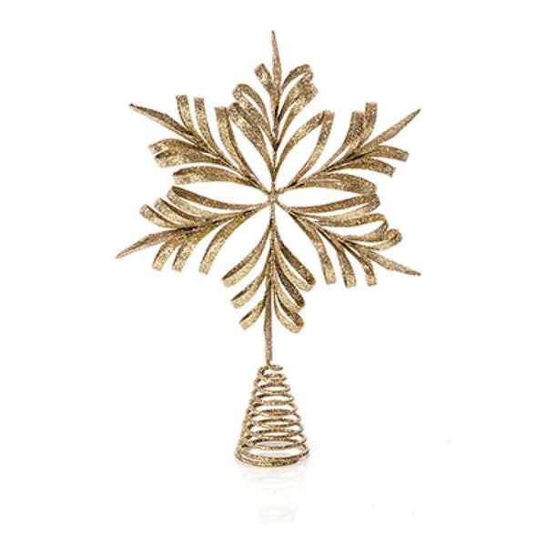 Premier Gold Christmas Snowflake Tree Topper - 29cm