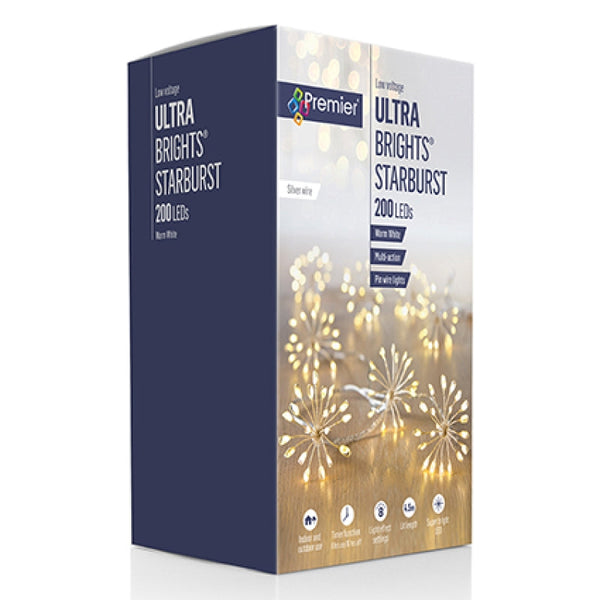 Premier LED Starburst 200 Stringlights - Warm White