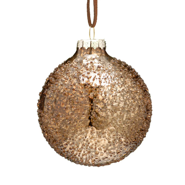 Festive Productions 8cm Metallic Copper Glass Christmas Bauble