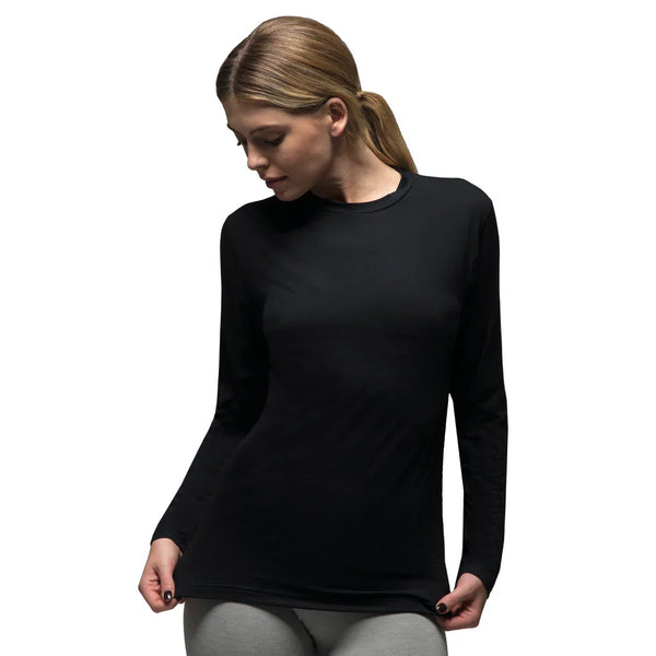 Heat Holders Ladies Ultra Lite Thermal Underwear Top - Black