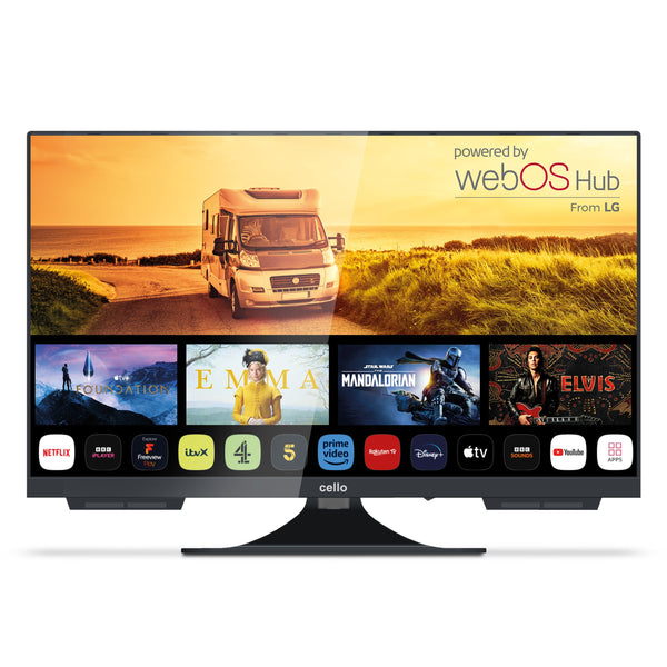 Cello C2424WS 24" Smart WebOS Traveller 12 Volt Caravan TV with Freeview Play