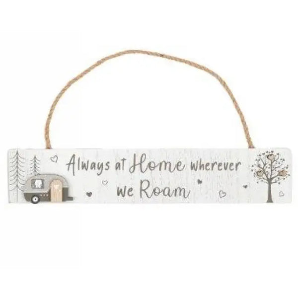 Caravan Wooden Decorative Hanging Plaque - 26cm