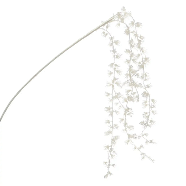 Festive 45cm White Glitter Drop Stem