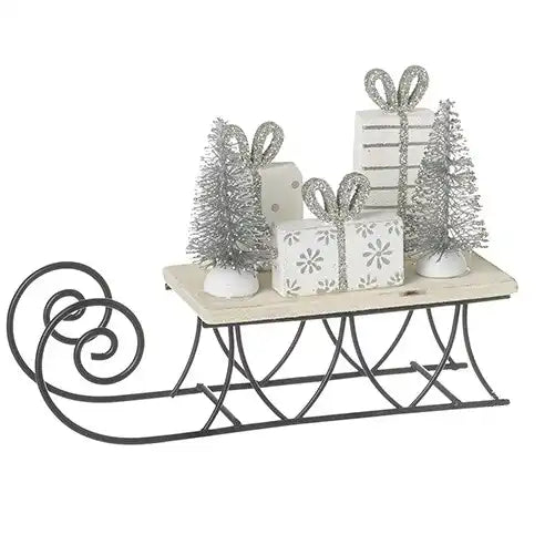 13.5cm Metal Sleigh with Presents Christmas Ornament