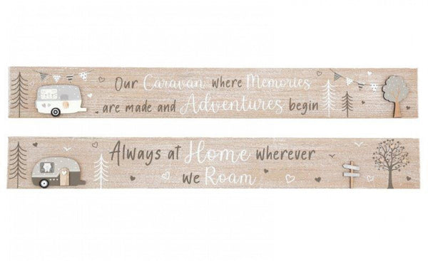 80cm Wooden Caravan Plaque