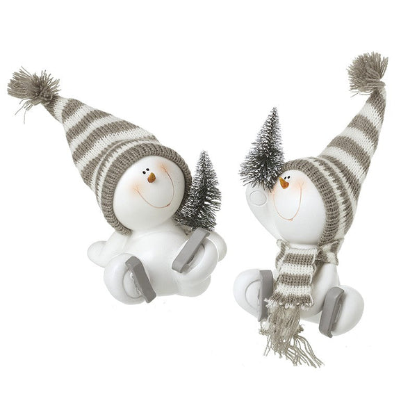 White Resin Skating Snow kids – Set of 2