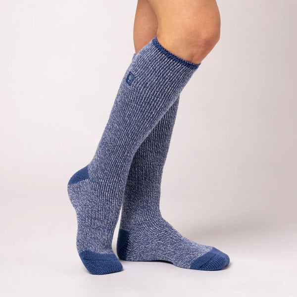 Heat Holders Women's Wellington Boot Socks - Denim Twist