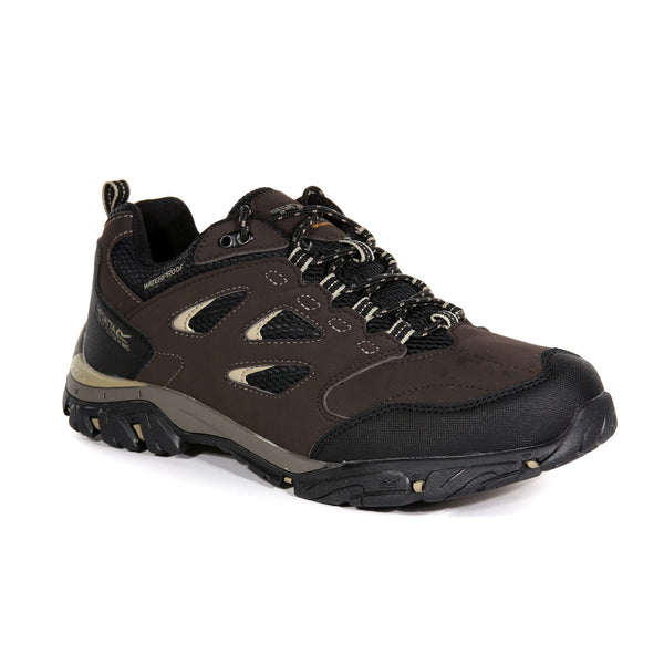 Regatta Men's Holcombe Waterproof Low Walking Shoes - Peat Gold Fawn