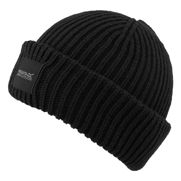 Regatta Conorra Fisherman Unisex Beanie Hat - Black