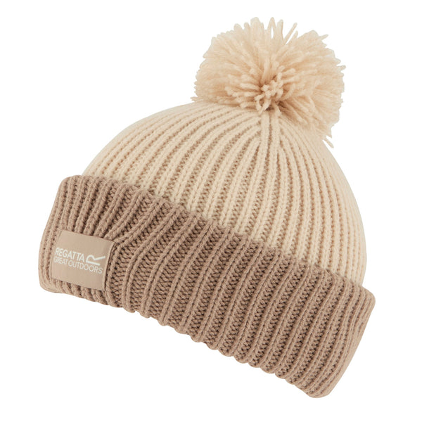Regatta Connora Unisex Beanie Hat - Taupe/Vanilla