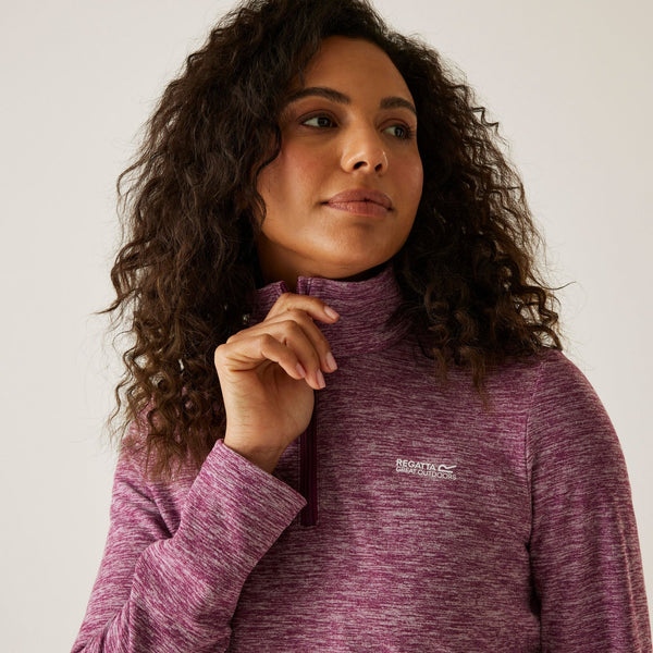 Regatta Sweethart Women's Half-Zip Marl Fleece - Dark Pimento