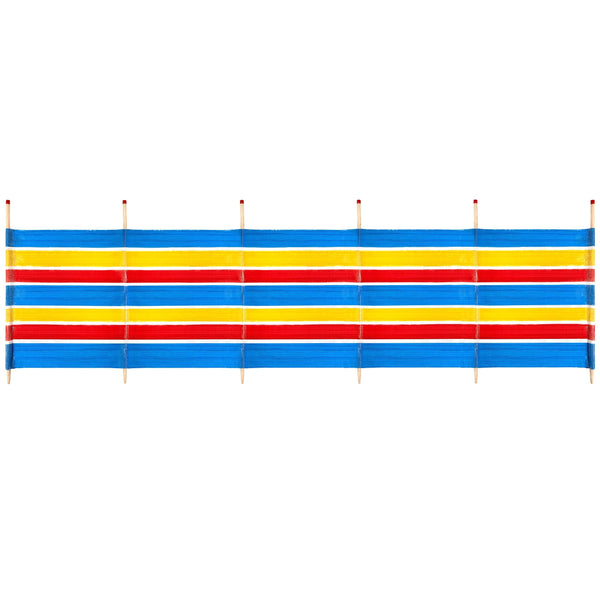 6 Pole Windbreak Tall - Multi Colour