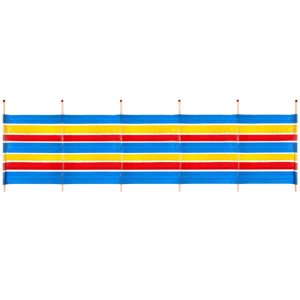 6 Pole Windbreak Tall - Multi Colour