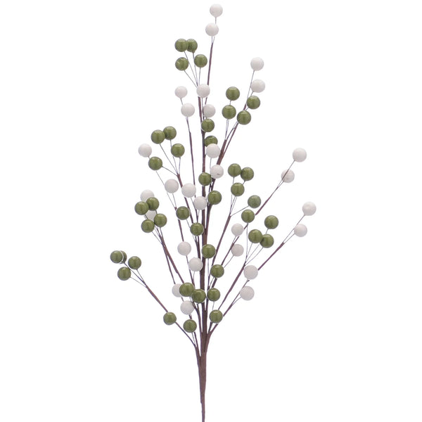 Festive 56cm Sage Green Berry Spray