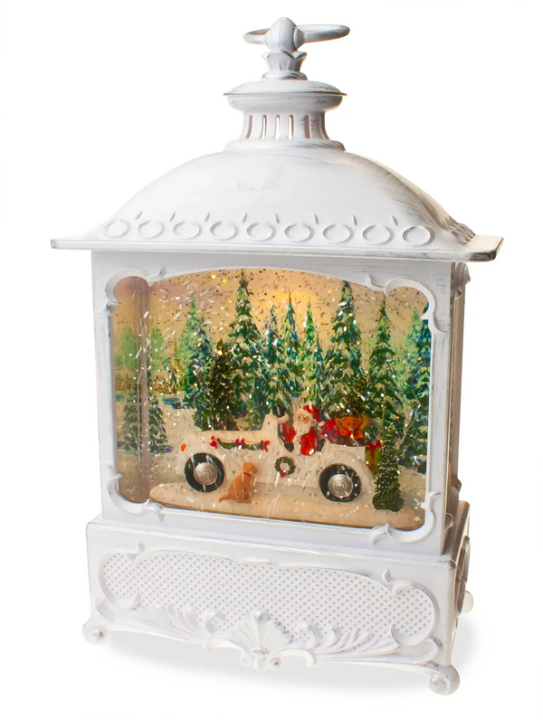 Snowtime Water Spinner Lantern - Santa